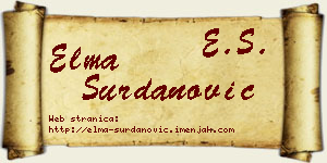 Elma Surdanović vizit kartica